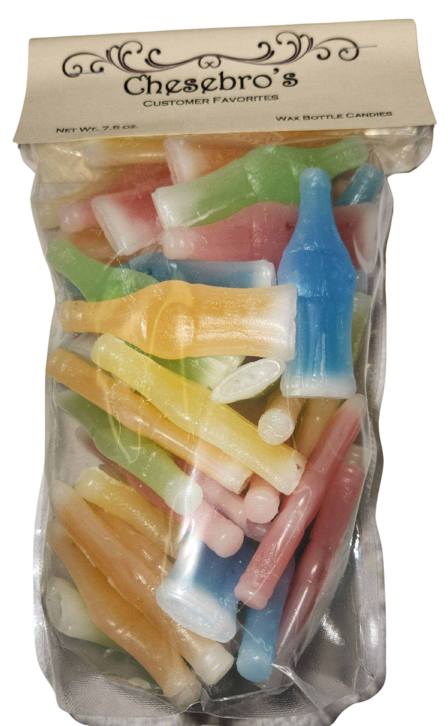 Bulk Wax Candy Bottles Assorted Flavors - One Pound