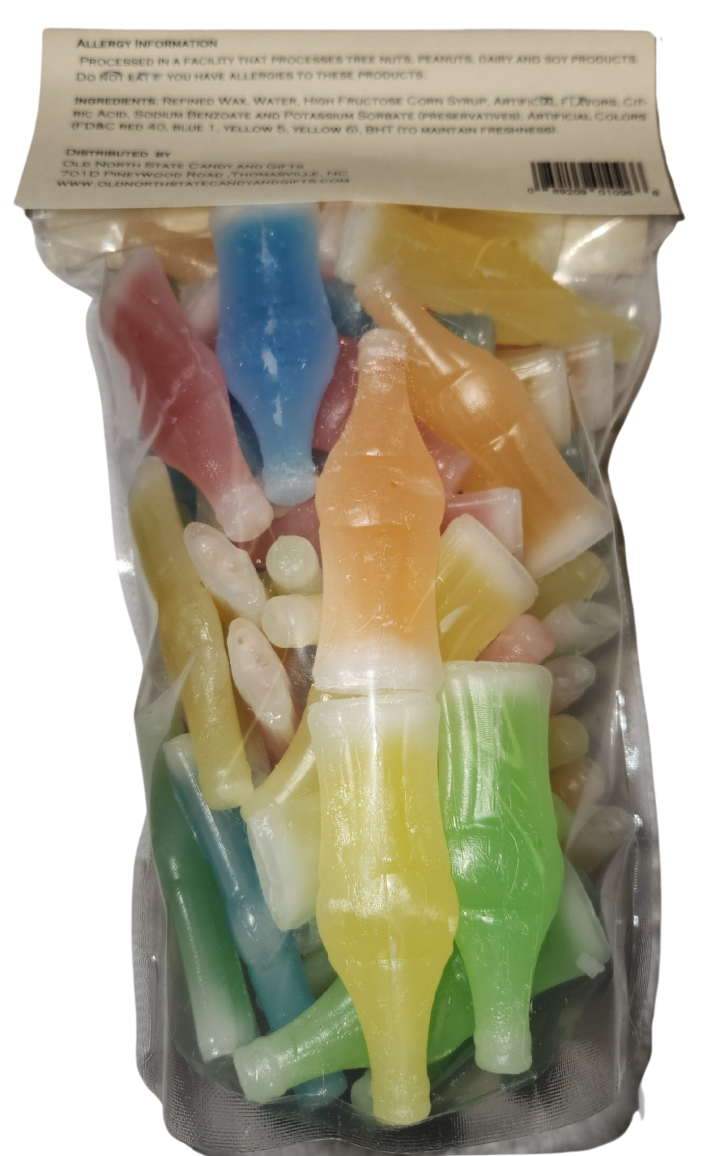 Bulk Wax Candy Bottles Assorted Flavors - One Pound