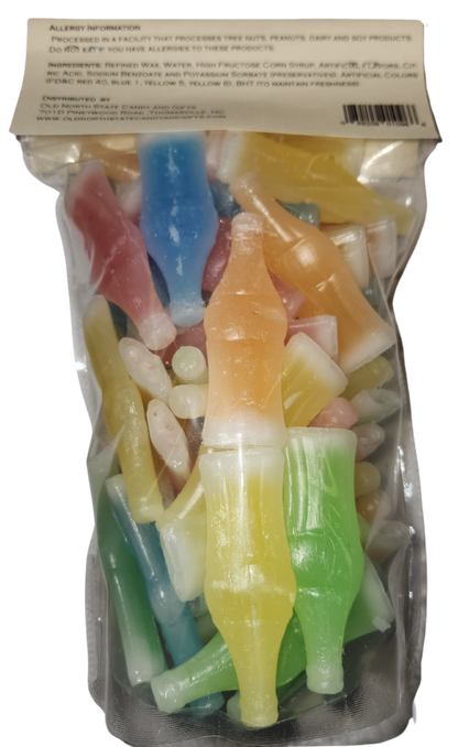 Bulk Wax Candy Bottles Assorted Flavors - One Pound