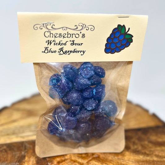 Wicked Sour Blue Raspberry Hard Candy Drops, 4.5 Ounces