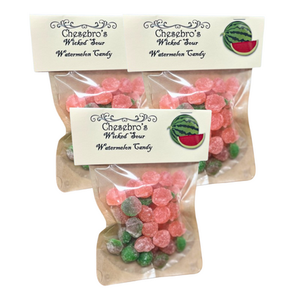 Wicked Sour Watermelon Hard Candy Drops 3-Pack - 13.5 Ounces of Candy