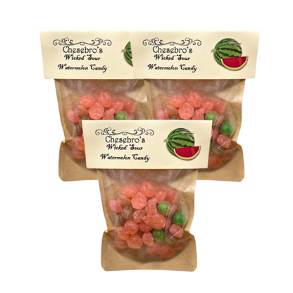 Wicked Sour Watermelon Hard Candy Drops 3-Pack - 13.5 Ounces of Candy