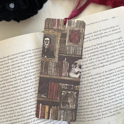 Edgar Allan Poe Hand Illustrated Bookmark