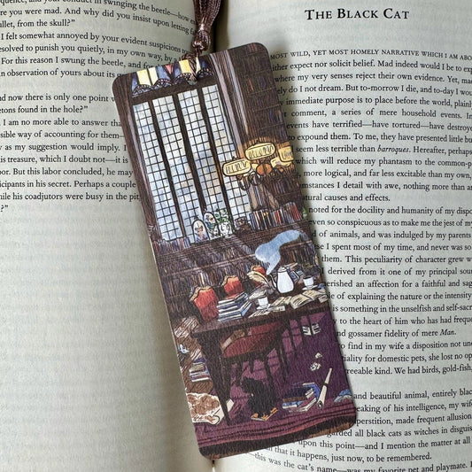 Magical Library Hand Illustrated Bookmark