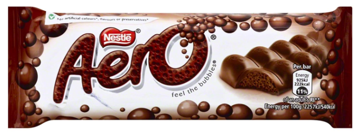 Nestle Aero Chocolate Candy Bar, 1.2 oz.