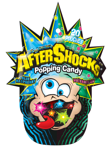 Aftershocks Popping Candy Blue Raspberry and Watermelon, 1.06 oz.