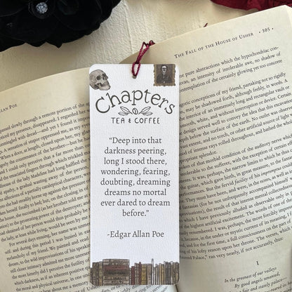 Edgar Allan Poe Hand Illustrated Bookmark