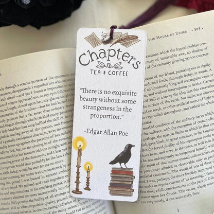 Dark Academia Hand Illustrated Bookmark