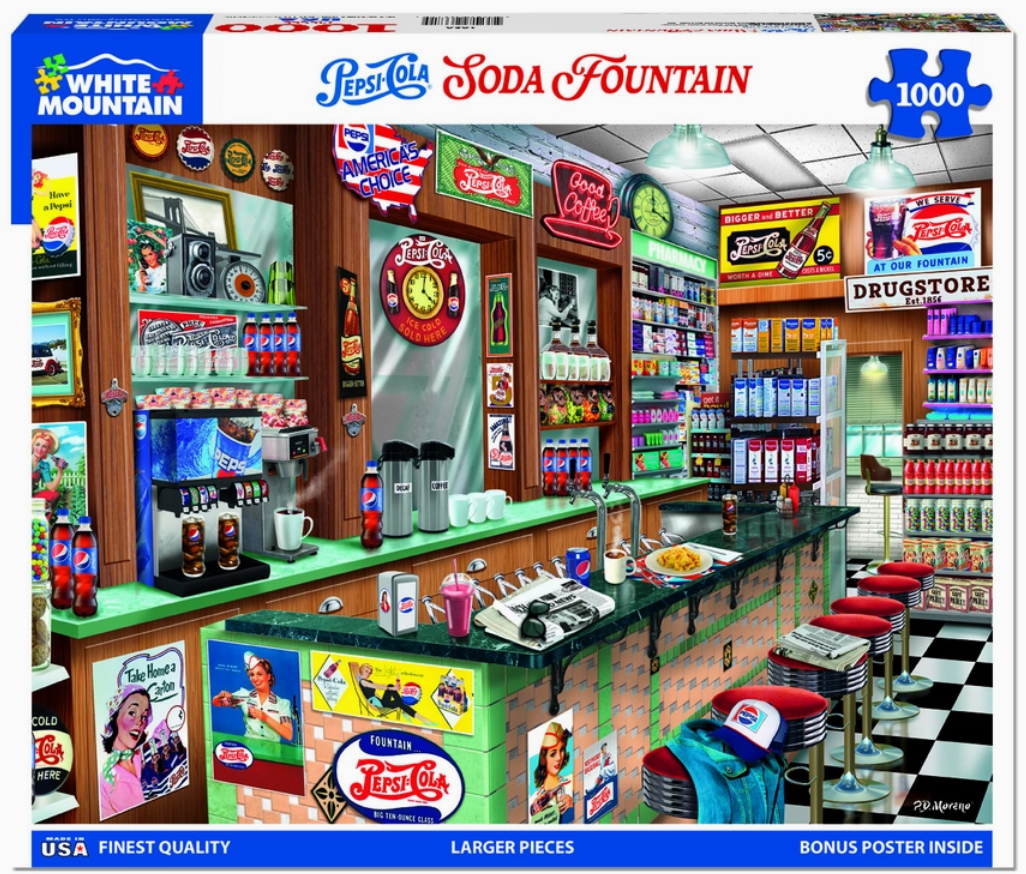 Pepsi Cola Soda Fountain (1828pz) - 1000 Piece Jigsaw Puzzle