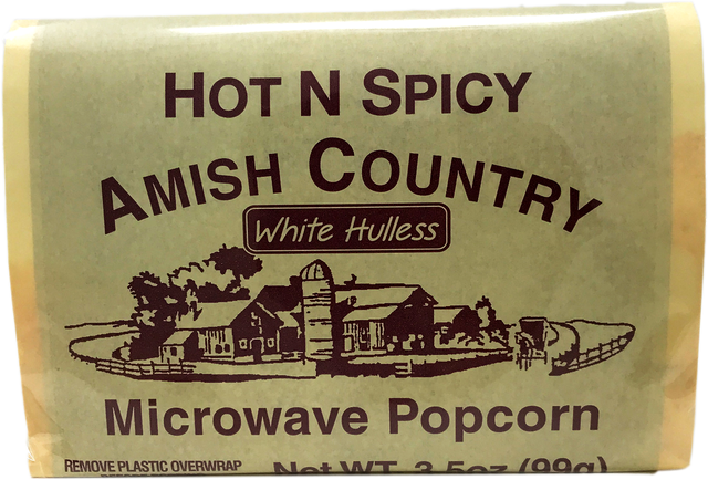 Amish Country Hulless Microwave Hot N Spicy Popcorn, 3.5 oz.