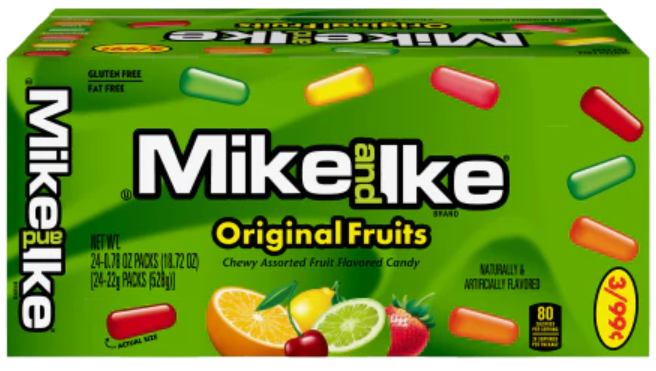 Mike and Ike Original Fruits, 0.78 oz.