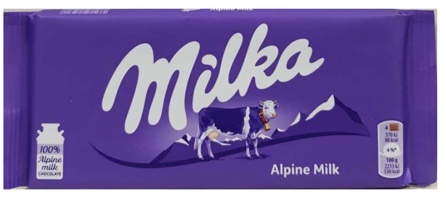 Milka Alpine Milk Chocolate Bar 100g