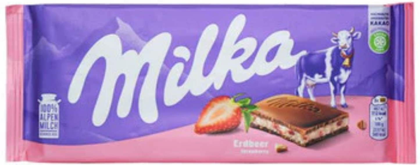 Milka Strawberry Yogurt, 100 grams