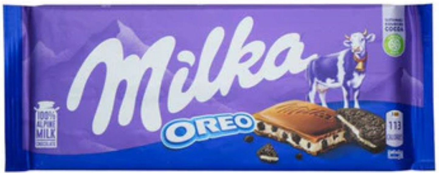 Milka Oreo Chocolate Bar, 100g