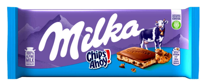 Milka Chips Ahoy Chocolate Bar, 100 grams