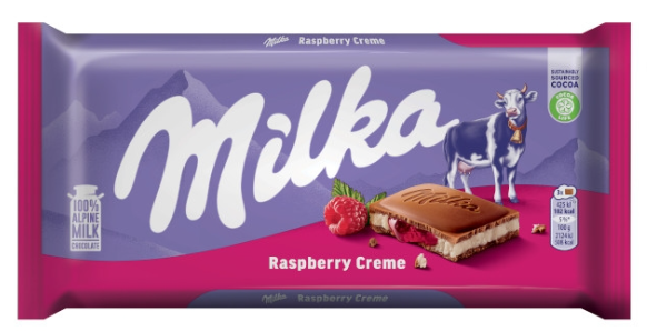 Milka Raspberry Crème, 100 grams