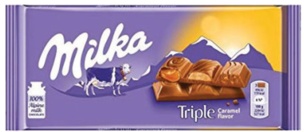 Milka Triple Caramel Chocolate, 90 grams