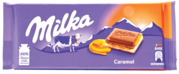 Milka Caramel Creme Chocolate Bar, 100 grams