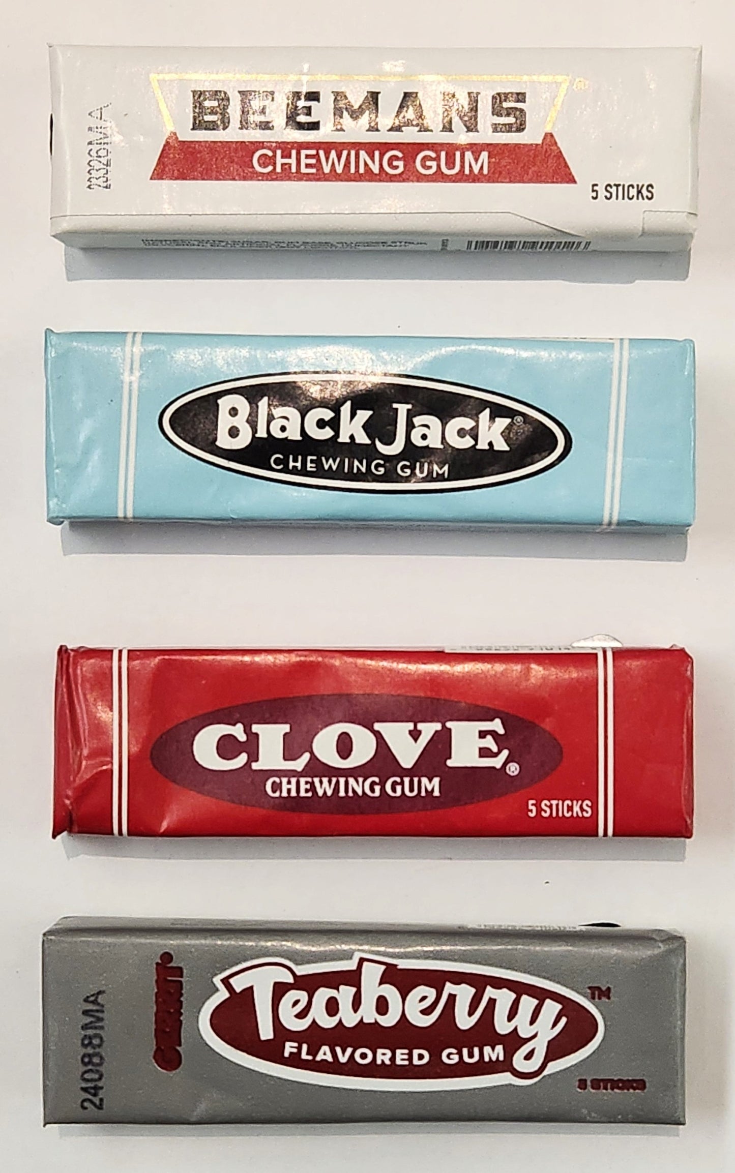 Retro Gum Bundle - Beemans, Black Jack, Clove and Teaberry Chewing Gum