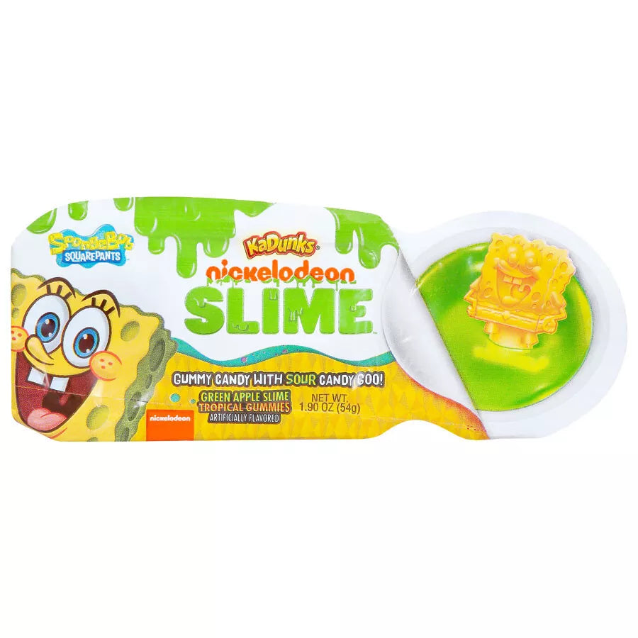 KaDunks Nickelodeon Slime Gummy Candy with Sour Candy Goo, 1.9 oz.