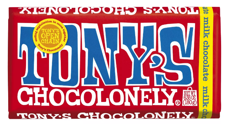 Tony's Chocolonely Milk Chocolate Bar, 6.35 oz.