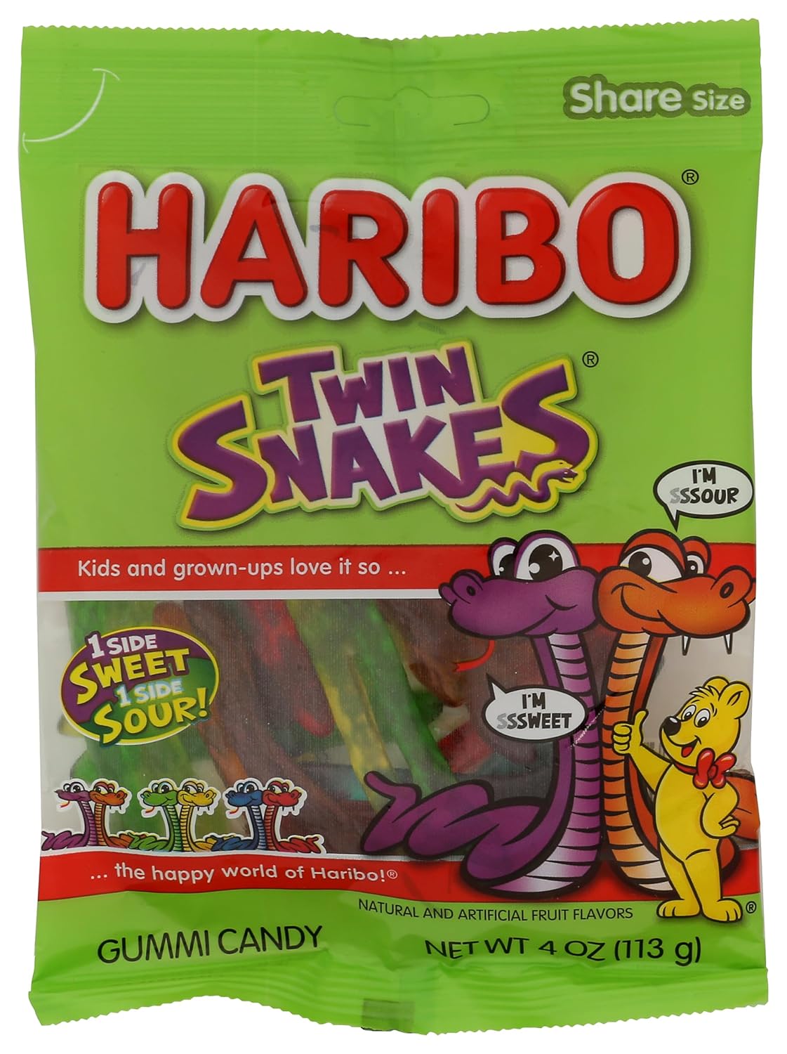 Haribo Twin Snakes, 4 oz.