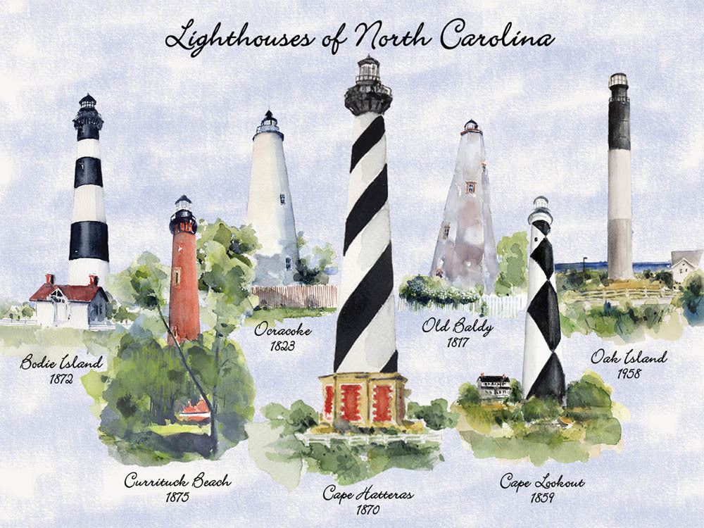 Lighthouses of North Carolina Jigsaw Puzzle